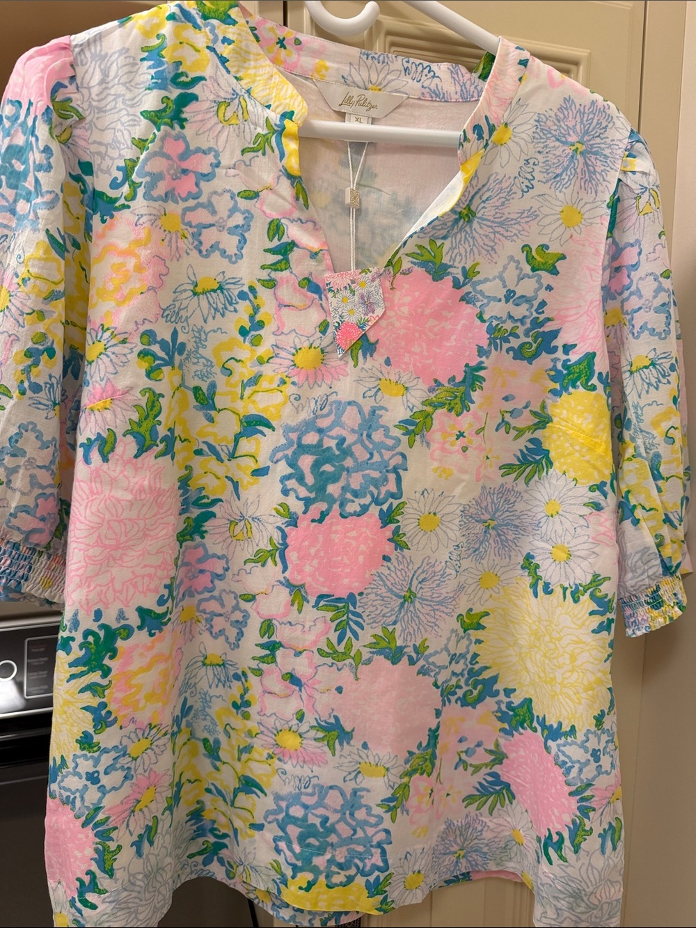 Lilly Pulitzer Brinelle Top Lilly Garden 1967 Archival Print XL NWT